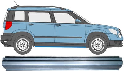 Reparatie dorpel voor Skoda Yeti 2009- / Links = Rechts (symmetrisch)
