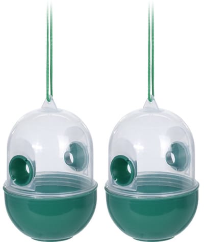 Benson Wespenvangers / wespenvallen - 2x stuks - groen - 12 x 8 cm - tuin / camping