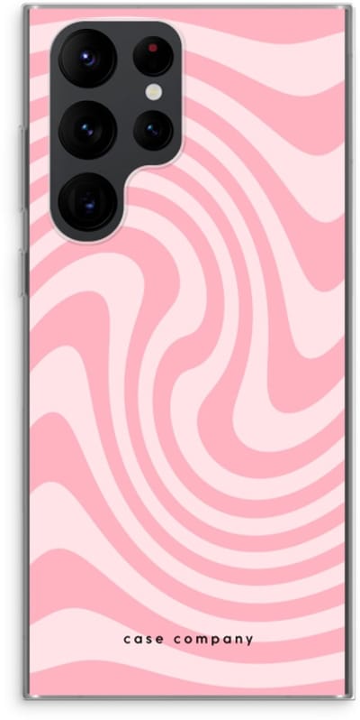 Case Company® - Hoesje geschikt voor Samsung Galaxy S22 Ultra hoesje - Swirl Roos - Soft Cover Telefoonhoesje - Bescherming aan alle Kanten en Schermrand