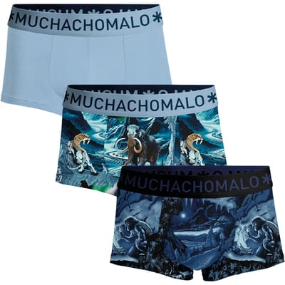 Muchachomalo Heren Trunks - 3 Pack - Maat M - 95% Katoen - Mannen Onderbroek