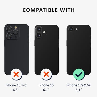 kalibri telefoonhoesje geschikt voor Apple iPhone 17e / iPhone 16e hoesje - Smartphone case met 2x screenprotectors - Mobiele telefoon cover in transparant