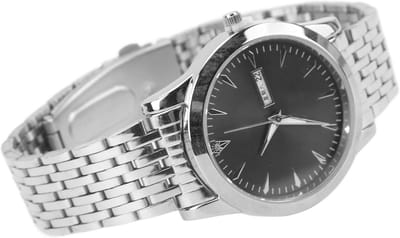 Klassiek Herenhorloge met Quartz Uurwerk, Dubbele Kalender en Lichtgevende Wijzers