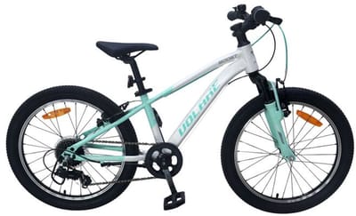 Volare Boost Kinderfiets - 24 inch - Wit Mintgroen - 21 versnellingen