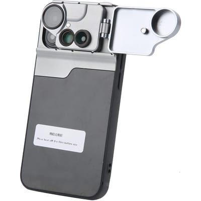 Multi-Lens Mobiele Telefoonhoesje voor iPhone 12 Mini met MacroFisheyeCPL Filterlens white