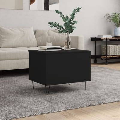 vidaXL - Salontafel - 60x44,5x45 - cm - bewerkt - hout - zwart