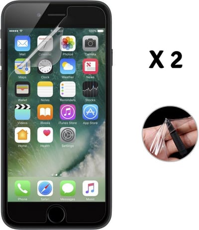 Screenprotector voor iPhone 6 Plus - 2 stuks Beschermende kunststoffen transparante plastic schermfolie