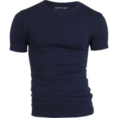 Garage 201 - Bodyfit T-shirt ronde hals korte mouw navy XXL 95% katoen 5% elastan