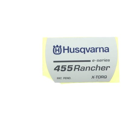 Husqvarna 455e ranger starterkap sticker