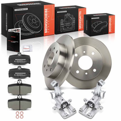Frankberg 2x Remklauw+2x Remmen+4x Remblokken Achter voor Nissan