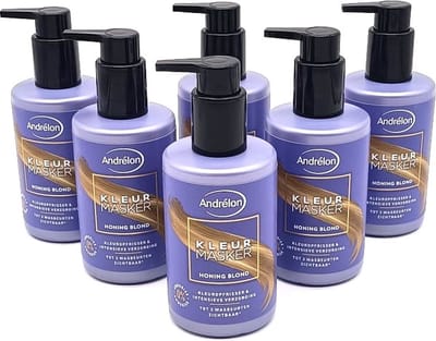 6x Andrélon Kleurmasker - Honing Blond - 200 ml - Haarmasker - Voordeelverpakking