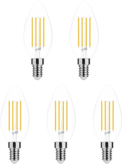 Modee E14 LED Lamp 7W - 806lm - 4000K - Neutraal Wit - LED Filament Kaarslamp B35 - Vervangt 60W Halogeen Gloeilamp - 5 stuks