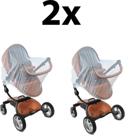 Kinderwagen Klamboe - universeel - anti muggen - muskietennet - set van 2 stuks