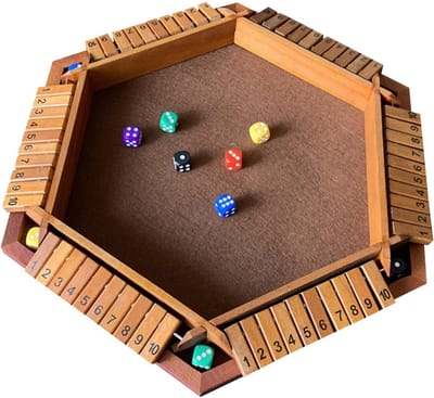 Shut The Box - 6 Spelers - Hout - Dobbelspel - Drankspel - Rekenspel