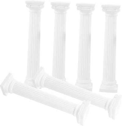 Decoratieve Pilaar - Romeinse Zuil - Huis Decoratie - Stijlvol Design - 6 x 12.6 x 12.6 cm - Wit