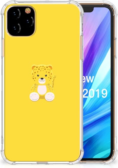 Apple iPhone 11 Pro Max Stevig Bumper Hoesje Baby Leopard