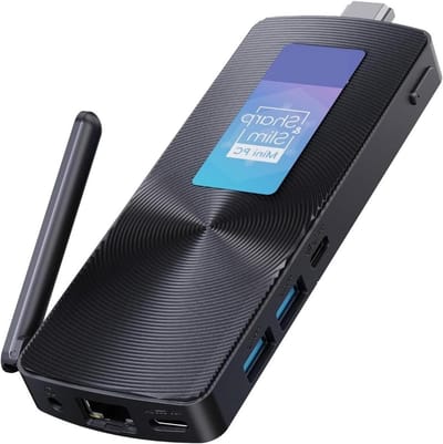 Mini PC Stick - Computer Stick Mini Desktop - Zakelijk Gebruik - Ventilatorloos Ontwerp - 8 GB 128 GB - Zwart