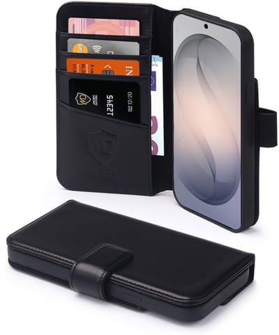 MobyDefend Hoesje - Geschikt voor Samsung Galaxy S26 Ultra - Luxe Leren Wallet Bookcase - Zwart