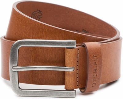 DTCH.FIT Herenriem Leer Mason - Riem Cognac - Jeans Broekriem - Riemmaat 95cm - Totale lengte 110cm