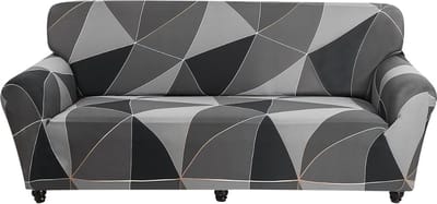 Bolture Zetelhoes 3 Zit - Bankhoes Stretch 3 Zitsbanken - Zetelovertrek - Zetelbeschermer - Sofa Cover - 235-300cm - Grijs