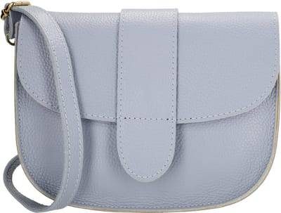 Charm London Anna Crossbody Schoudertas - Leren Dames Tas - Leren Dames Tas - Lichtblauw