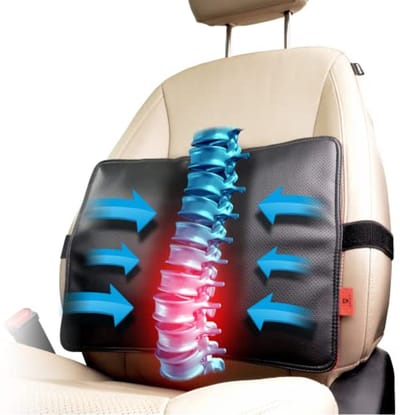 Ergonomisch Lendensteunkussen voor Bureaustoel en Auto – Ondersteuning Tegen Rugpijn, Verbetert Zithouding