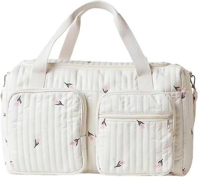 Gewatteerde luiertas - Baby verzorgingstas - Weekendtrips en ziekenhuis - Ultrazachte premium katoen - 48 x 26 x 22 cm