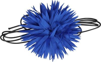 Haarsoires Haarband Bloem - Veter - Striklint - Blauw - Haaraccessoire met Bloemen - Bloemenaccessoire voor Dames & Meisjes