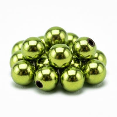 Glans deco kralen - Acryl - Sieraden maken - groen - 240x stuks - Dia 10 mm - reigkralen - kettingen - armbandjes