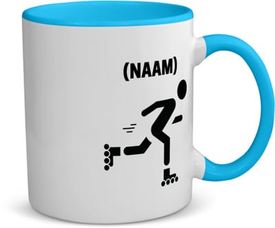 Akyol - skeeleren met eigen naam koffiemok - theemok - blauw - Sport - skeeleraars - skaten - 350 ML inhoud