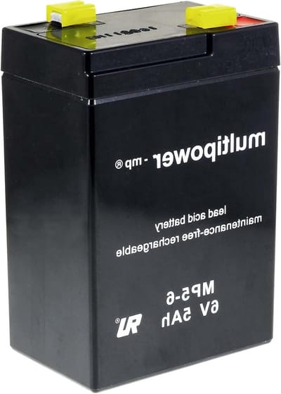 Vervang Accu - Oplaadbare Batterij - Stroomvoorziening - Onderhoudsvrij Systeem - 6V 5Ah - Zwart
