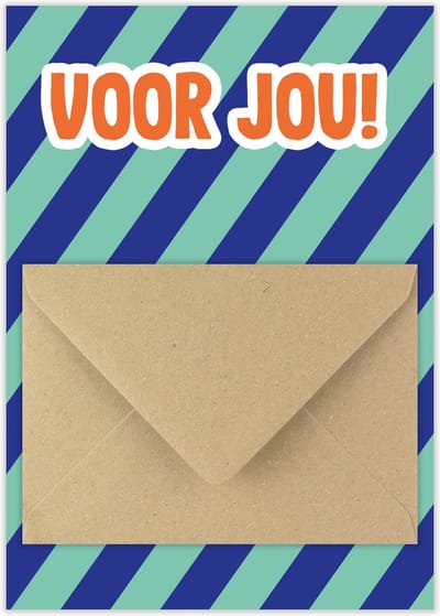 Geldkaart Voor jou - Cadeaukaart envelop - Geld geven cadeau - Cadeaubon geven