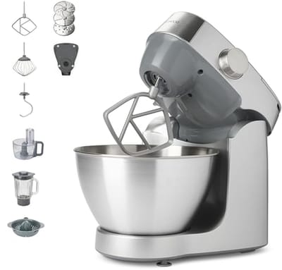 Keukenmachine - Mixer Deegmaker - Bakken en Koken - 1000W Krachtig Vermogen - 4.3L Kom - Zilver
