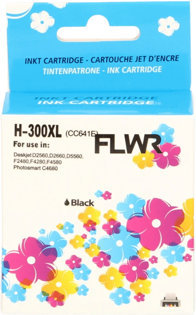 FLWR - Cartridges / HP 300XL / zwart / Geschikt voor HP