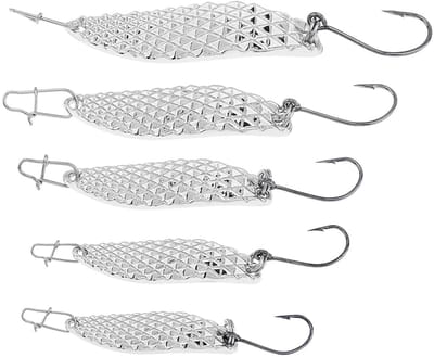Dailygoods- Spinnerbait 5 Stuks - Hard Aas - Roestvrij Staal - Hoog Koolstofstaal - Antislip Haak - Unieke Beweging - Vislures