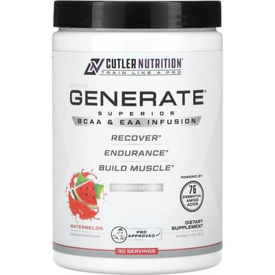Cutler Nutrition, Produce, Infusé avec des BCAA et EAA Supérieurs, Saveur Pastèque, 11,3 oz (321 g)