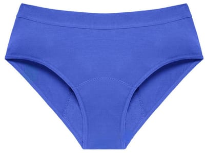 3-pack menstruatieondergoed voor dames, zuiver katoen, lekvrij, menstruatiebescherming, wasbaar,Koningsblauw-XXS