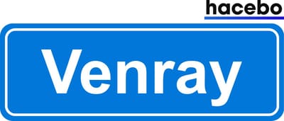 Hacebo - Plaatsnaam Sticker - 29x10 CM - Venray sticker - Verkeersborden sticker - grappige cadeaus - Venray