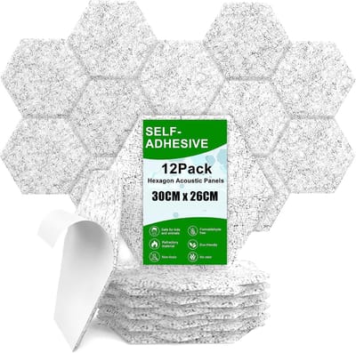 12 Packs Akoestische Absorptie Panelen Grijs - Geluidsabsorberende Panelen akoestische panelen
