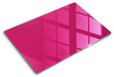Wallfluent Glazen Snijplanken - Roze Snijplanken Glas - 80 cm x 52 cm - Donkerroze Snijplanken van Glas - Glazen Keukenplank - Hygiënische Snijplank van Glas - Antislip Hakplank van Glas