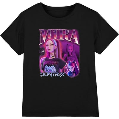 K-Pop Demon Hunters Kinderen Huntr/X Mira T-Shirt (Zwart)