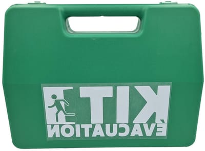 Evacuatie Kit Koffer - Noodgeval Set - Veiligheid Oefenen - Wandmontage Beugel - 35 x 27 x 9 cm - Groen