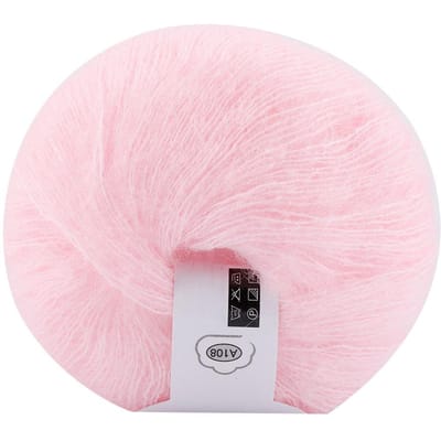 Zachte Mohair Breiwol Garen DIY Sjaal Sjaal Haakdraad Benodigdheden roze