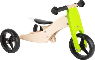 Balance bike and trike 2-in-1 - Wooden toy for children from 3 years