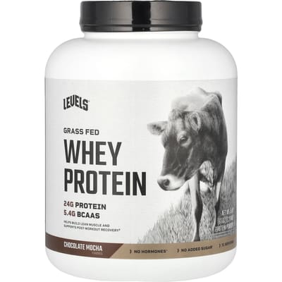 Weiproteïnepoeder van grasgevoerde koeien, Chocolade Mocha, 2,27 kg (5 pond)