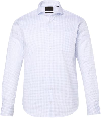 JP 1880 - Heren - Zakelijk overhemd lange mouwen haaienkraag Modern-Fit - Sneeuwwit - Maat 3XL