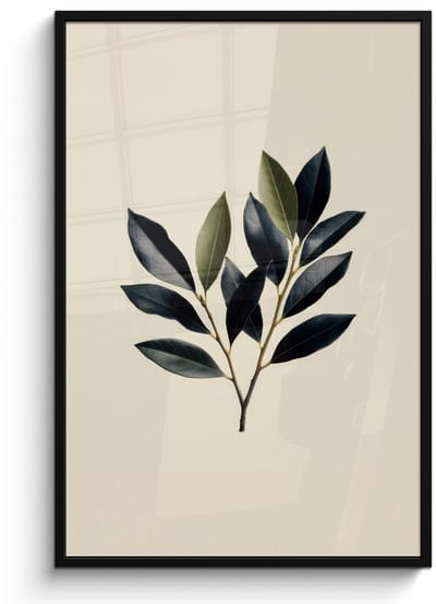 Poster in lijst - Fotolijst 80x120 cm - Posters - Ovaal - Olijfgroen - Simpel - Posterlijst zwart - Decoratie - Wanddecoratie woonkamer - Muurdecoratie slaapkamer