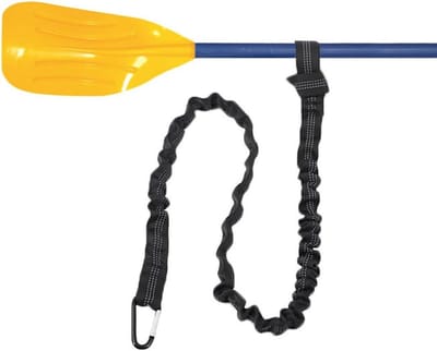 Kayak Veiligheidslijn - SUP Riem - Watersport Veiligheid - Verstelbare Lengte - 23.5 cm - Zwart