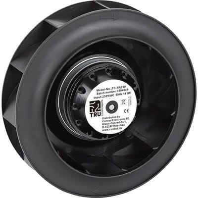 TRU COMPONENTS TC-NA220 Radiaalventilator 230 V/AC 910 m³/h (Ø x h) 220 mm x 71 mm