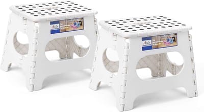 Opvouwbare Lichtgewicht Opstapkruk - Antislip Keuken en Badkamer, Set van 2