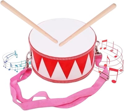 Speelgoed Trommel - Muziekinstrument - Muziek Ontdekking - Verstelbare Draagriem - 20 cm - Cartoon